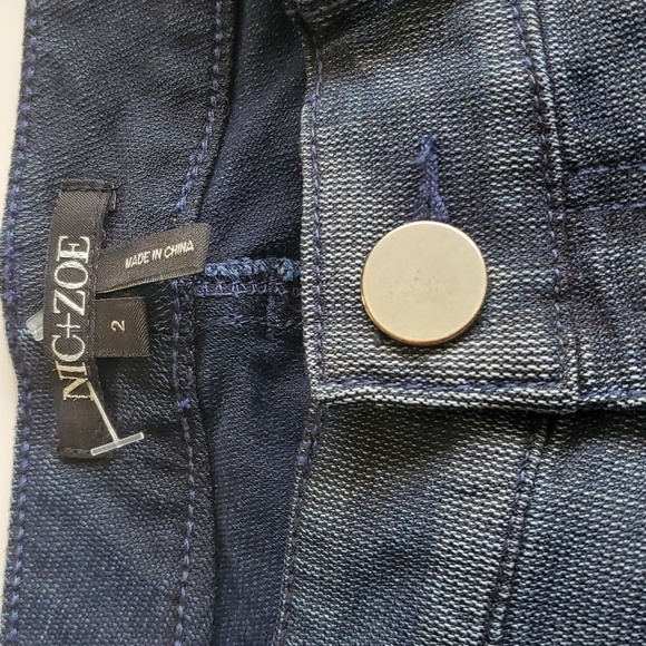 Nic+Zoe Pants women's size 2 side stripe blue pants - Picture 6 of 16